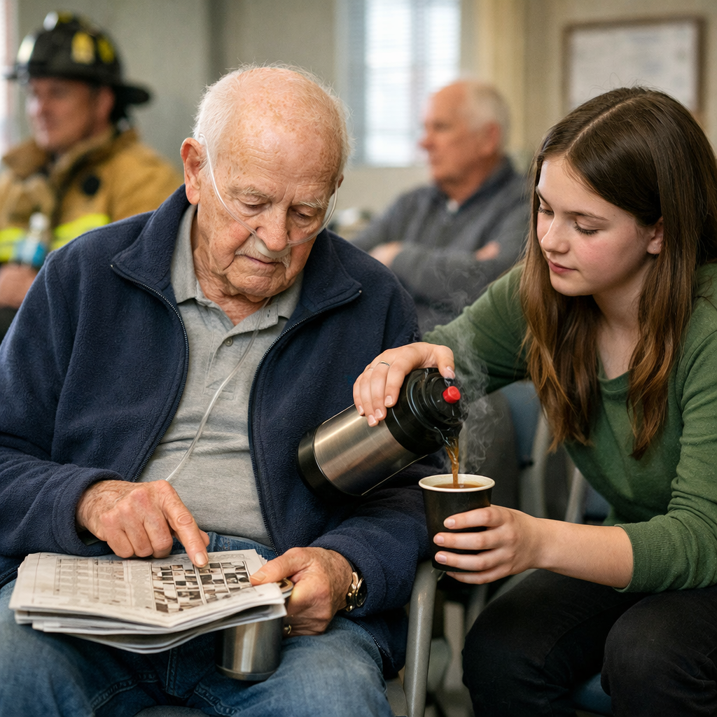 Három évig a 68 éves Gideon mindig ugyanazon a műanyag széken ült a Co