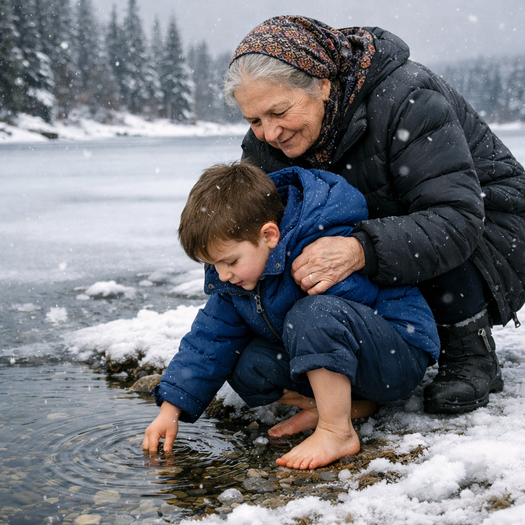 „Am scos un băiețel desculț dintr-un lac înghețat — și imediat după aia, am primit un mesaj care mi-a distrus viața de tot.”