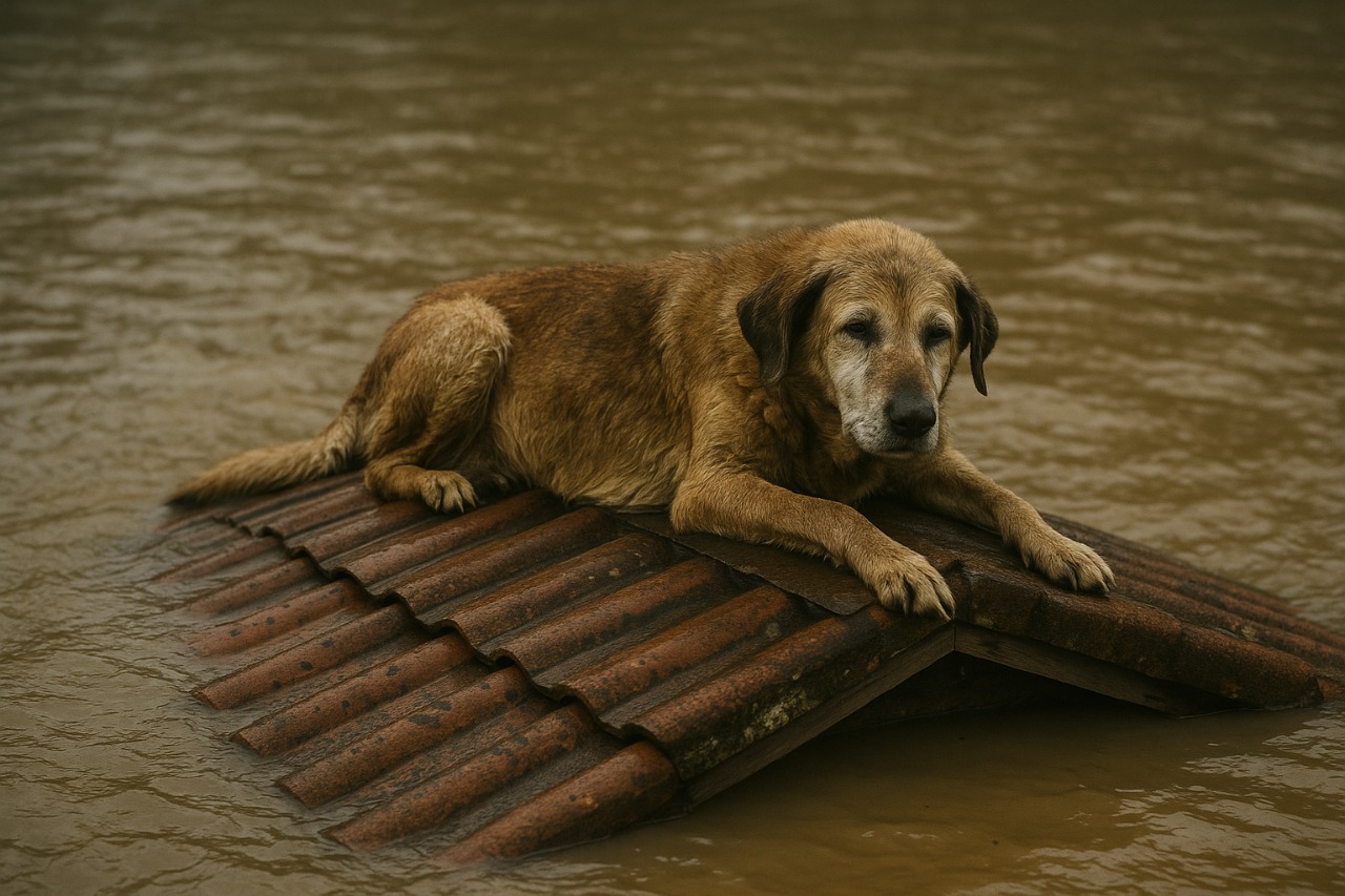 Nie miała już sił, by płynąć — i dokąd? Wszędzie wokół tylko woda, nie było