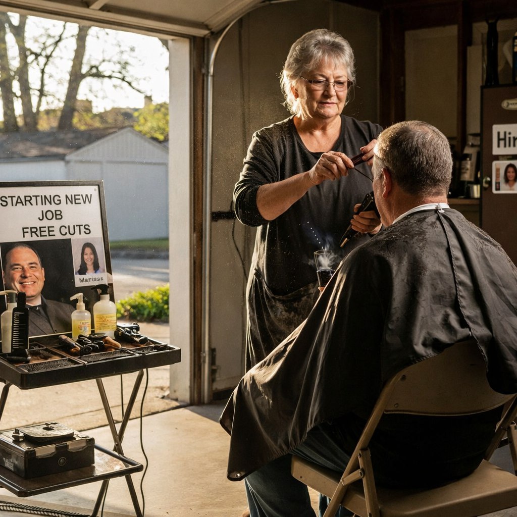 Huszonöt dollár, csak készpénz, foglalás nélkül. Csak gyere el, ülj le arra a székre, amit a régi szalonomból idecipeltem, és hagyd, hogy újra embernek nézz ki.