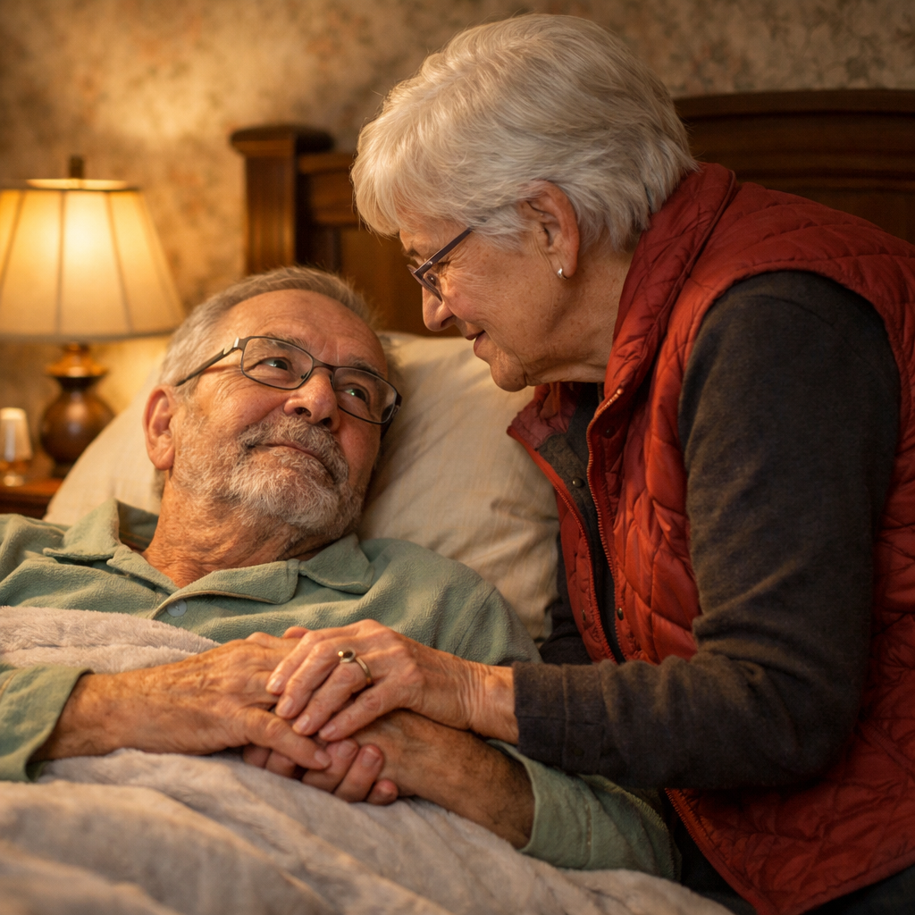 „Két éven át teljesen egyedül ápoltam a férjemet, aki súlyos rákbeteg volt… aztán amikor meghalt, a gyerekei egyszerűen kidobtak.” 😢