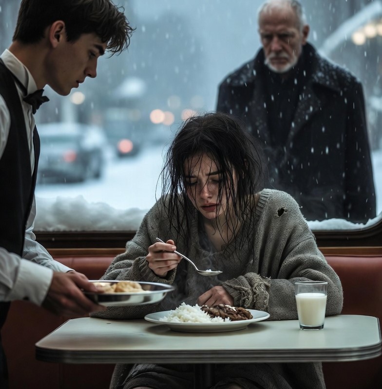 Elment egy étterembe, hogy megegye a maradékot, mert éhes volt… anélkül, hogy tudta volna, hogy—